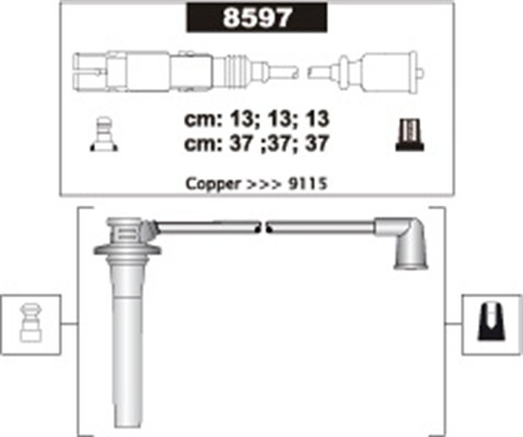 Bougiekabelset Magneti Marelli 941318111303