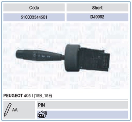 Knipperlichtschakelaar Magneti Marelli 510033544501