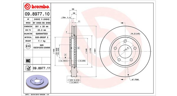 Remschijven Magneti Marelli 360406005200