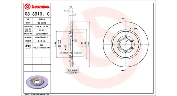 Remschijven Magneti Marelli 360406009700