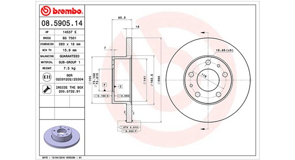 Remschijven Magneti Marelli 360406022500