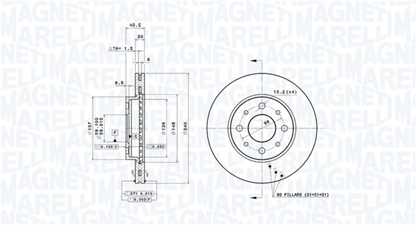 Remschijven Magneti Marelli 360406023700