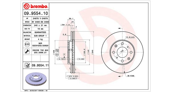 Remschijven Magneti Marelli 360406028200