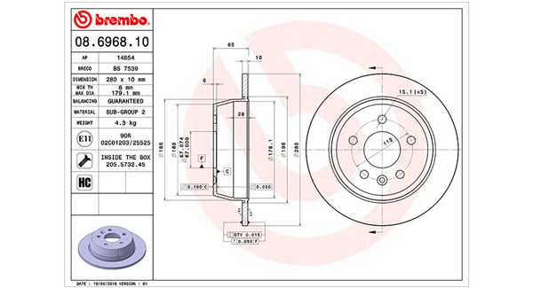 Remschijven Magneti Marelli 360406032300