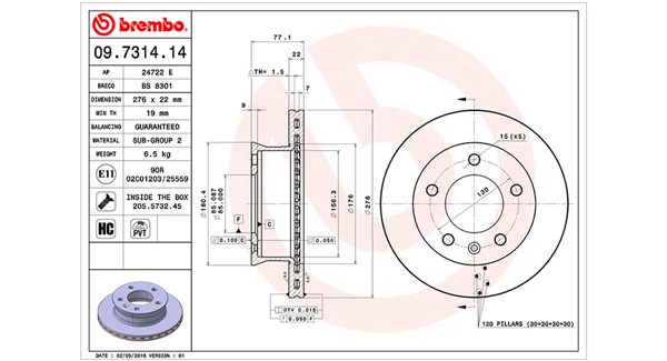 Remschijven Magneti Marelli 360406032400