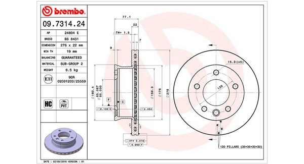 Remschijven Magneti Marelli 360406032500