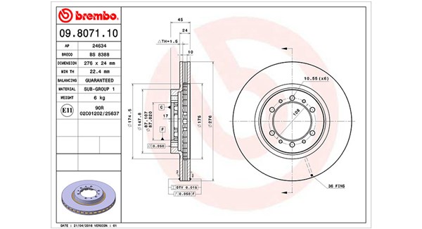 Remschijven Magneti Marelli 360406034400