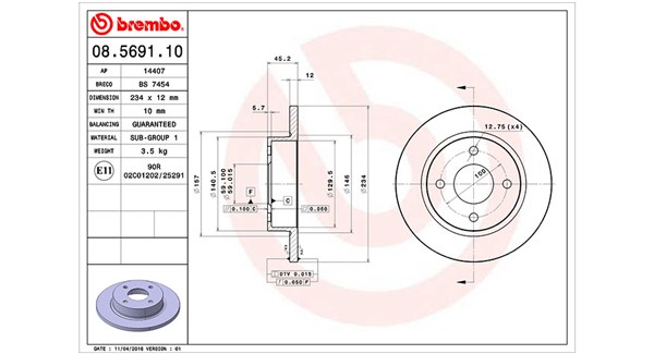 Remschijven Magneti Marelli 360406035800