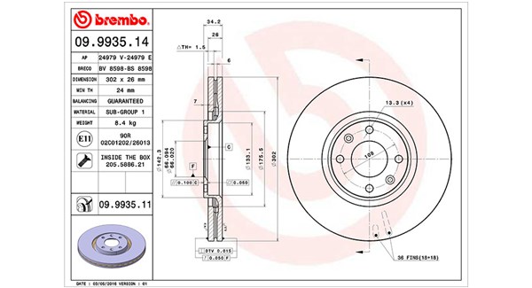 Remschijven Magneti Marelli 360406041700