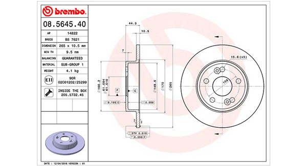 Remschijven Magneti Marelli 360406043800