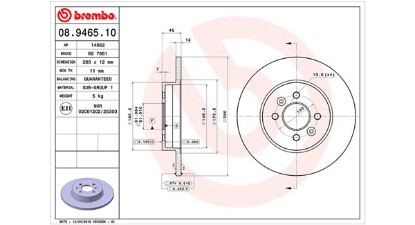 Remschijven Magneti Marelli 360406044100