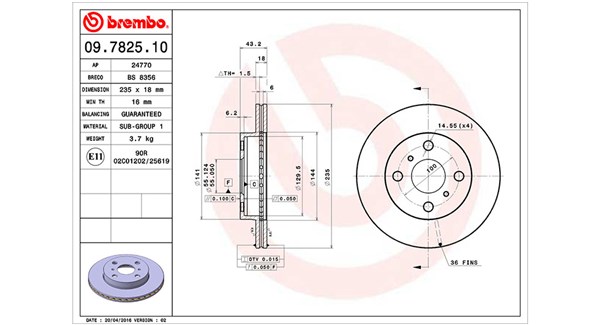 Remschijven Magneti Marelli 360406046500