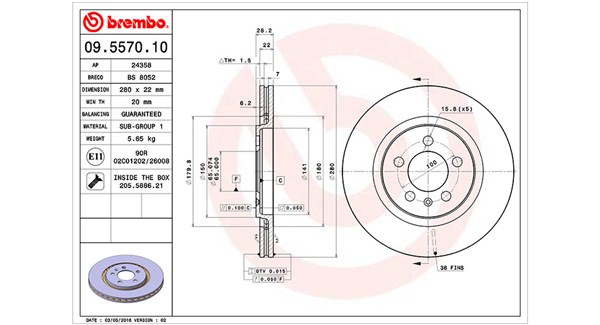 Remschijven Magneti Marelli 360406048600