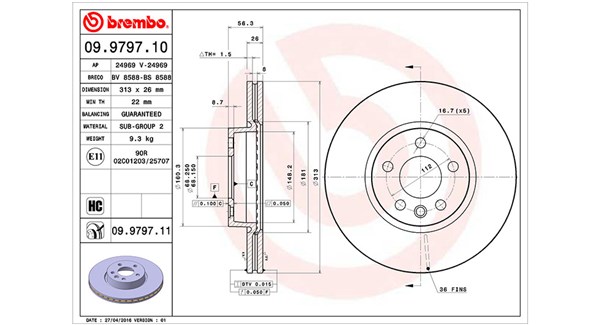 Remschijven Magneti Marelli 360406050900