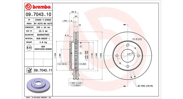 Remschijven Magneti Marelli 360406051600