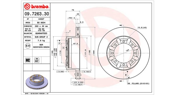 Remschijven Magneti Marelli 360406053900