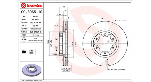 Remschijven Magneti Marelli 360406055300