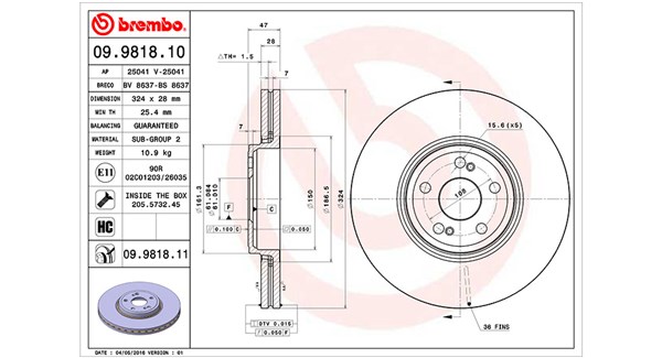 Remschijven Magneti Marelli 360406058900