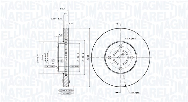 Remschijven Magneti Marelli 360406187400