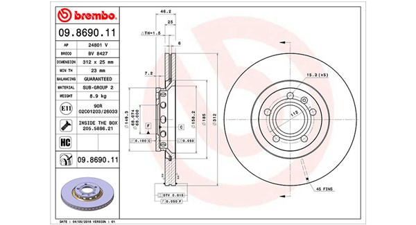 Remschijven Magneti Marelli 360406001601