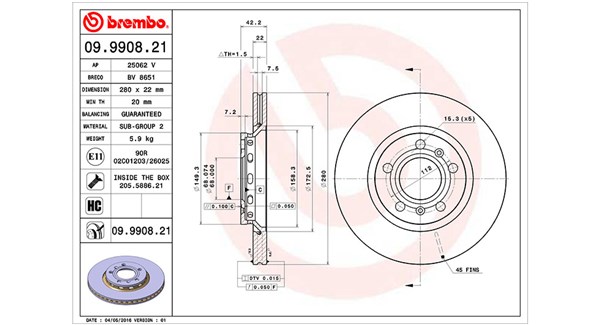 Remschijven Magneti Marelli 360406059301