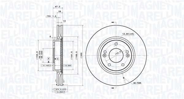 Remschijf Magneti Marelli 360406167001