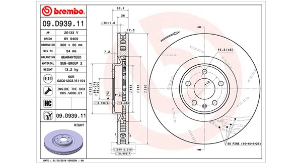 Remschijven Magneti Marelli 360406169201