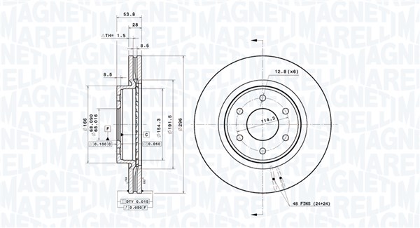 Remschijf Magneti Marelli 360406182501
