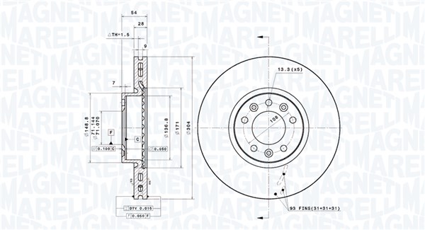 Remschijven Magneti Marelli 360406182901
