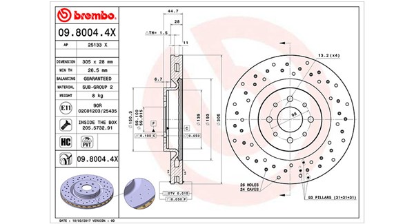 Remschijven Magneti Marelli 360406134002