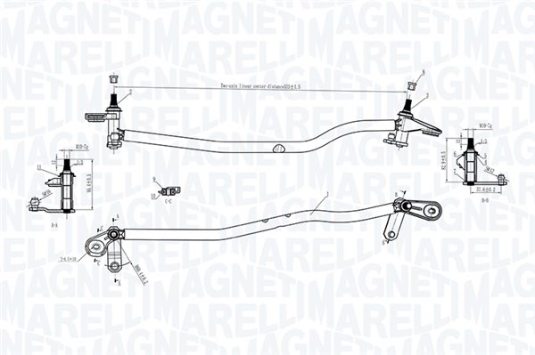 Magneti Marelli Ruitenwisserarm en mechanisme 085570175010