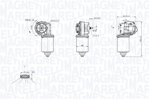 Magneti Marelli Ruitenwissermotor 064300415010