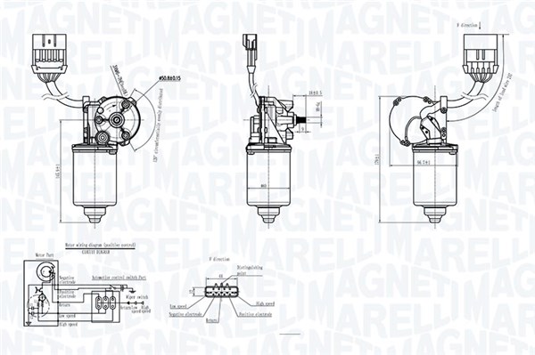 Magneti Marelli Ruitenwissermotor 064300420010