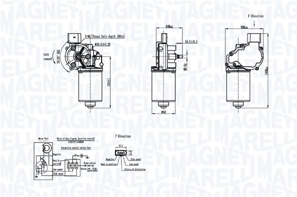 Magneti Marelli Ruitenwissermotor 064046206010