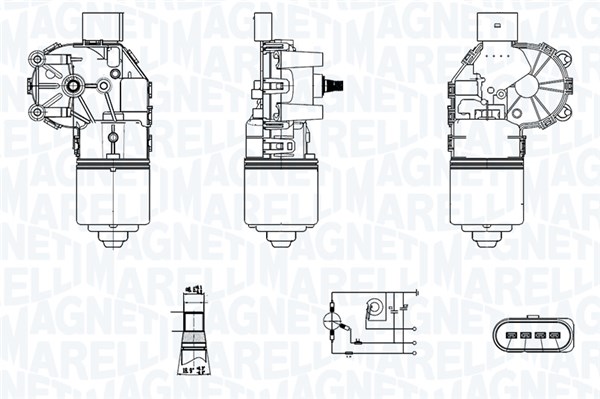 Magneti Marelli Ruitenwissermotor 064350006010