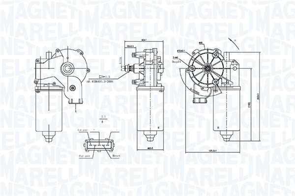 Magneti Marelli Ruitenwissermotor 064360900010