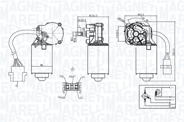 Magneti Marelli Ruitenwissermotor 064370800010