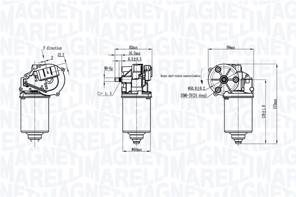 Magneti Marelli Ruitenwissermotor 064371500010