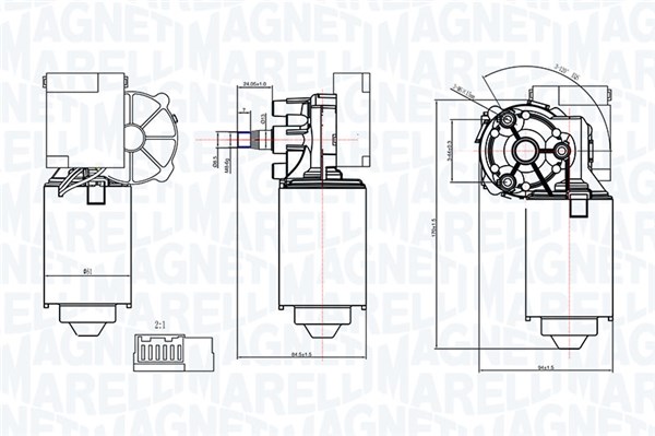 Magneti Marelli Ruitenwissermotor 064374300010