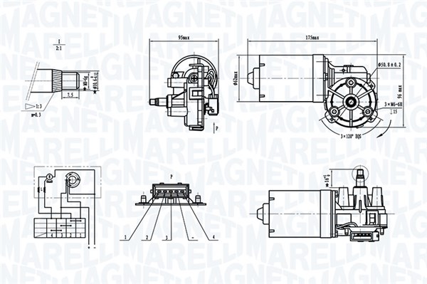 Magneti Marelli Ruitenwissermotor 064374400010