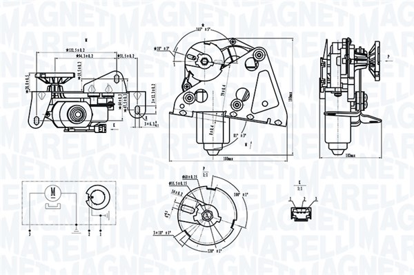 Magneti Marelli Ruitenwissermotor 064374400010