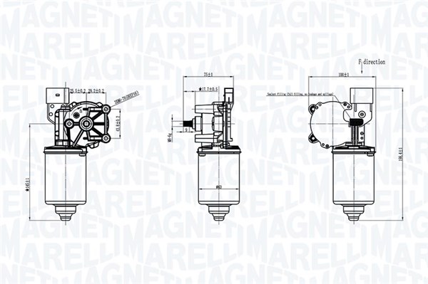 Magneti Marelli Ruitenwissermotor 064375100010