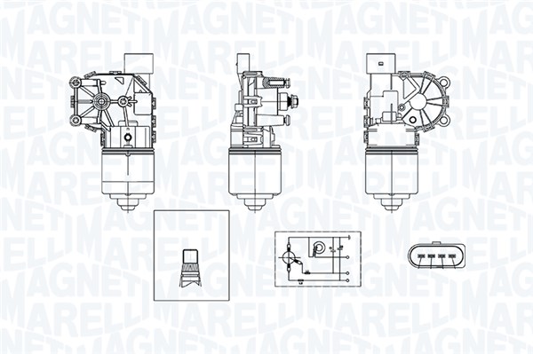 Ruitenwissermotor Magneti Marelli 064376090010