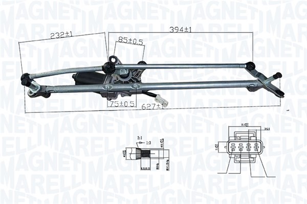 Ruitenwissermotor Magneti Marelli 064376900010