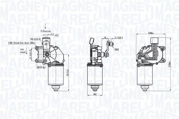 Magneti Marelli Ruitenwissermotor 064377300010