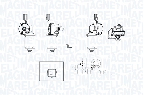 Magneti Marelli Ruitenwissermotor 064379200010