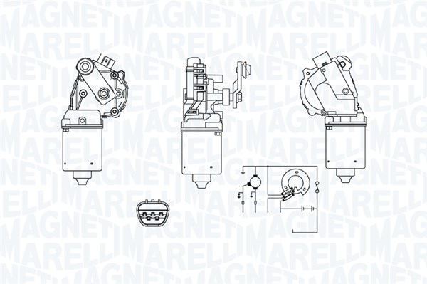 Magneti Marelli Ruitenwissermotor 064379900010