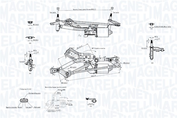 Magneti Marelli Ruitenwisserarm en mechanisme 064351734010