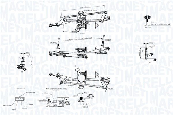 Magneti Marelli Ruitenwisserarm en mechanisme 064351738010