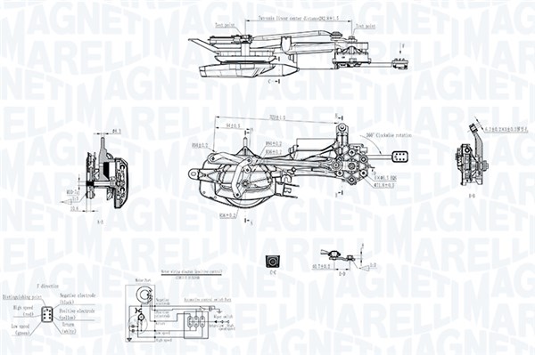 Ruitenwisserarm en mechanisme Magneti Marelli 064351740010